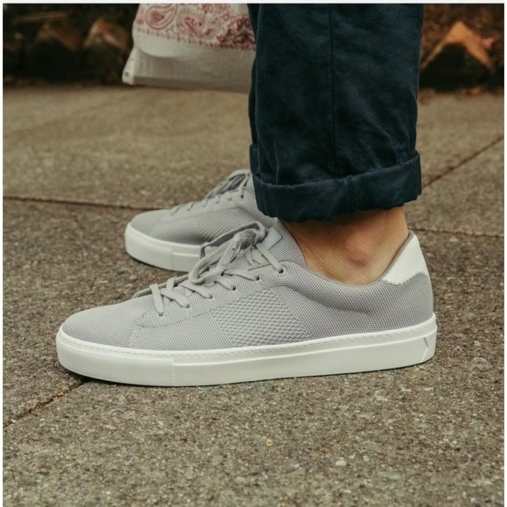 Greats Royale Knit Mens 12 Grey Low Top Sneakers Made in Italy Recycled Mesh - Picture 5 of 6